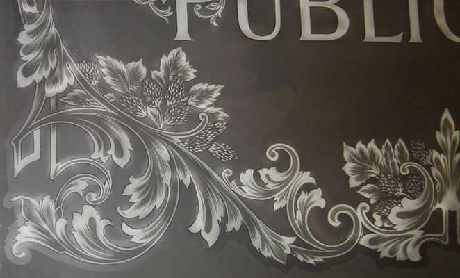French embossed glass situated in Kent